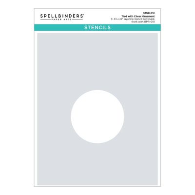 Spellbinders Paper Arts - Bundle - Press &amp; Foil Plate (Registration) &amp; Stencil - Tied with Cheer - BD-1129