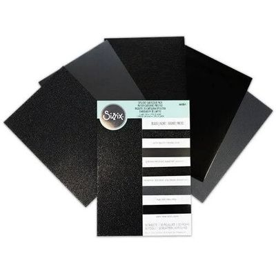 Sizzix - Surfacz Opulent Cardstock Pack -  Black - 50 sheets - 8.5" x 11" - 666864