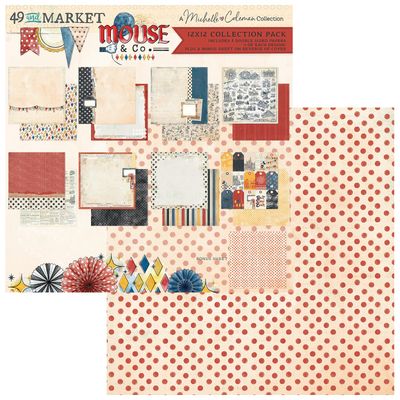 49 &amp; Market - A Michelle Coleman Collection - Mouse &amp; Co - 12" x 12" Paper Pack - MMC37517 - 8 Sheets