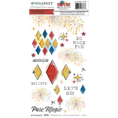 49 &amp; Market - A Michelle Coleman Collection - Mouse &amp; Co - Rub On Transfers - Blendables - 6" x 12" - MMC37678