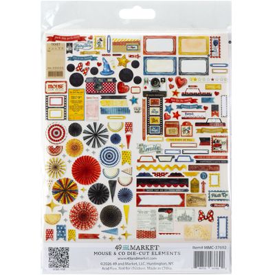 49 &amp; Market - A Michelle Coleman Collection - Mouse &amp; Co - Ephemera  - Die Cuts - MMC37692 - 159 pcs
