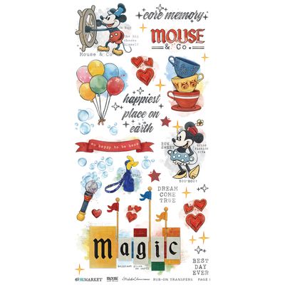 49 &amp; Market - A Michelle Coleman Collection - Mouse &amp; Co - Rub On Transfers - Essential - 6" x 12" - MMC37661