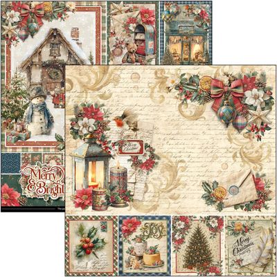 Ciao Bella - Merry &amp; Bright Collection - 12" x 12' paper Pack - CBPM098 - 12 Sheets