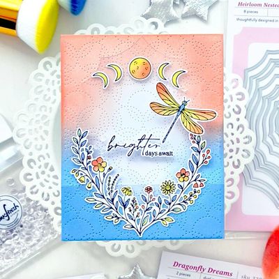 PinkFresh Studio - The Simple Things Collection - Cover Plate - Leafy Loops - 331026