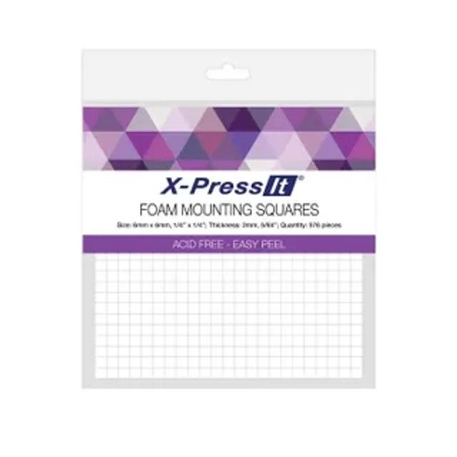 X-Press It - Foam Squares - White - 6mm x 6mm x 2mm - FTS6 564pcs