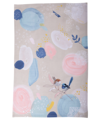 Tea Towel: Blue Wrens