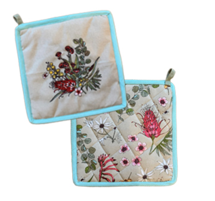 Pot Holder: Native Floral