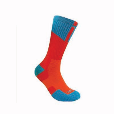 Peak High Cut Basketball Sock (Orange / Sky Blue)