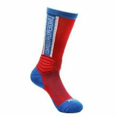 Peak High Cut Basketball Sock (Red Blue)