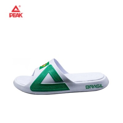 PEAK Taichi Men's Slides White Brazilian Green