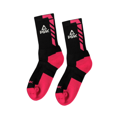 PEAK Basketball Socks - Black/Rose