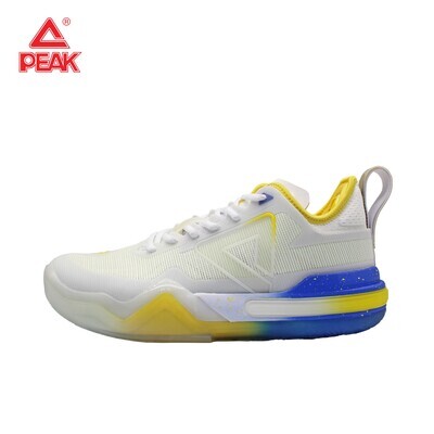 PEAK Andrew Wiggins 1.0 Low Cut Fixed Midsole Men's High Basketball Shoes - White/Royal Blue