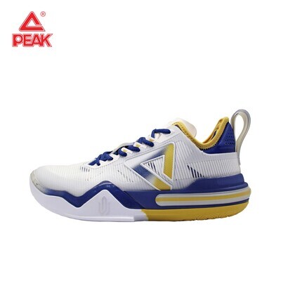 PEAK Men's High Basketball Match Shoes - White Navy