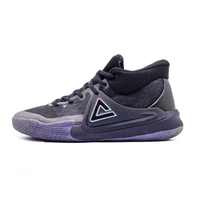 PEAK Men's Basketball Match Shoes - Black/Purple
