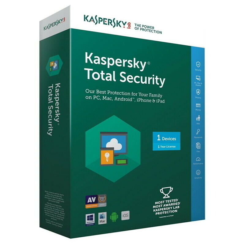 KASPERSKY TOTAL SECURITY - 1 USER