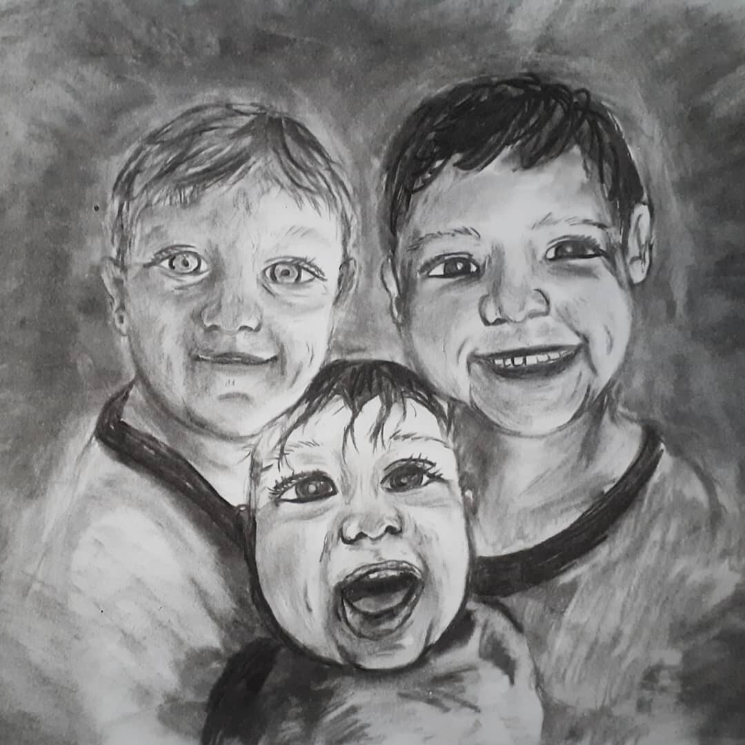 Dizzy Lizzy Charcoal artwork