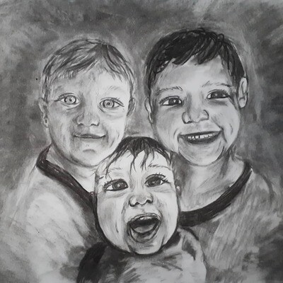 Dizzy Lizzy Charcoal artwork