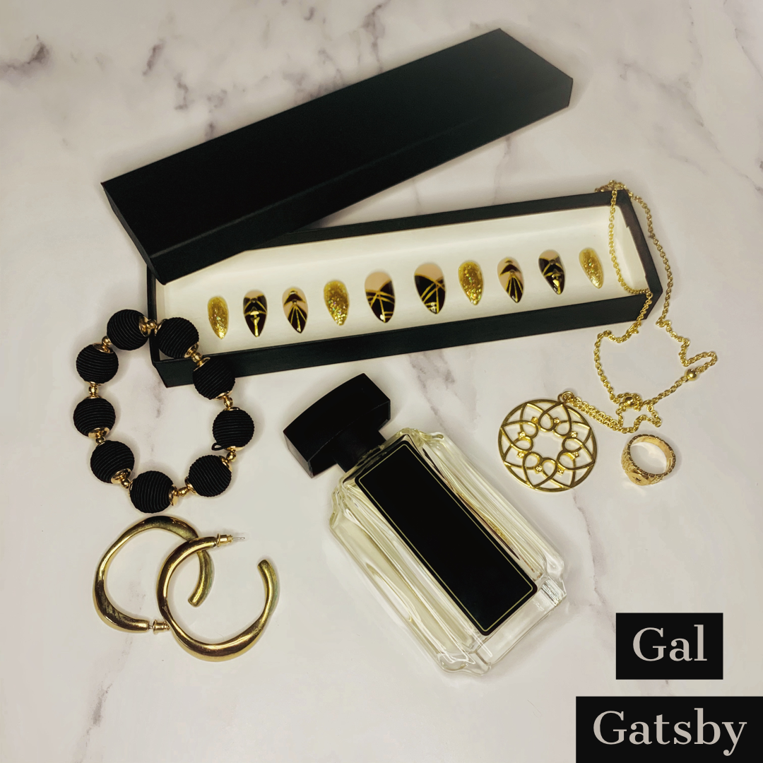 Gal Gatsby press-on nail set
