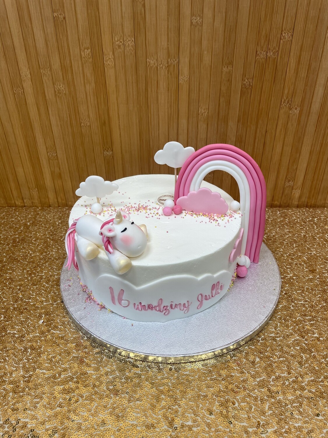 TORT Z JEDNOROŻCEM I TĘCZĄ