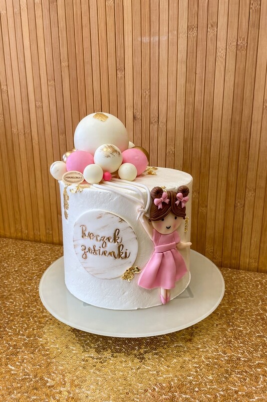 TORT TUBA Z DZIEWCZYNKĄ Z BALONIKAMI