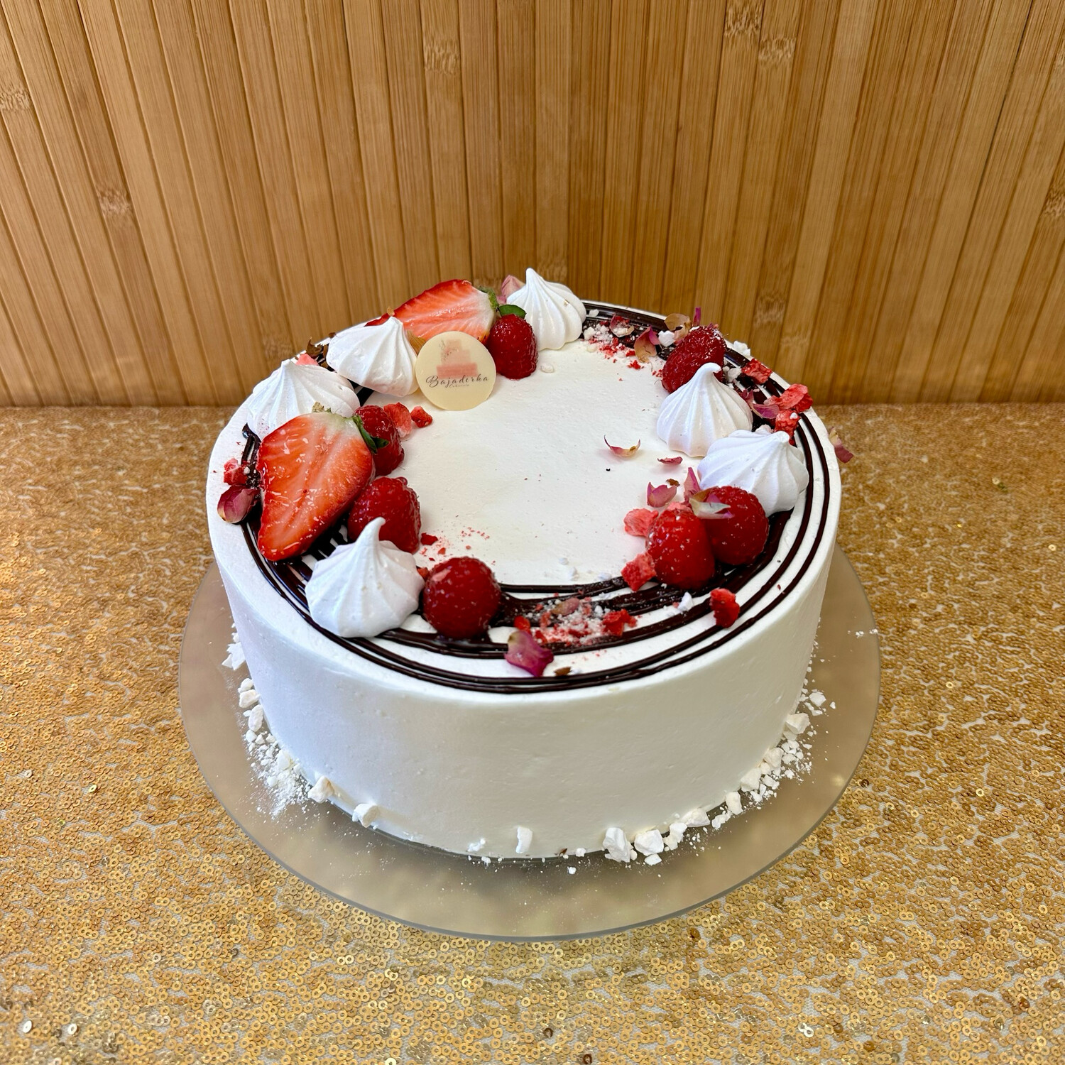 TORT - CIEMNY, ŚMIETANA, MALINA, BORÓWKA