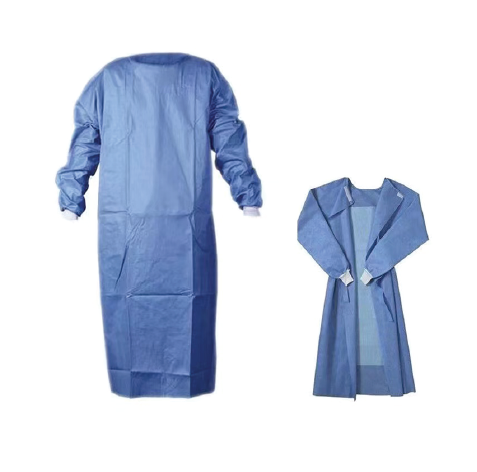 DISPOSABLE FLUID RESISTANT ISOLATION GOWN 
WITH CUFF, 42g NON WOVEN