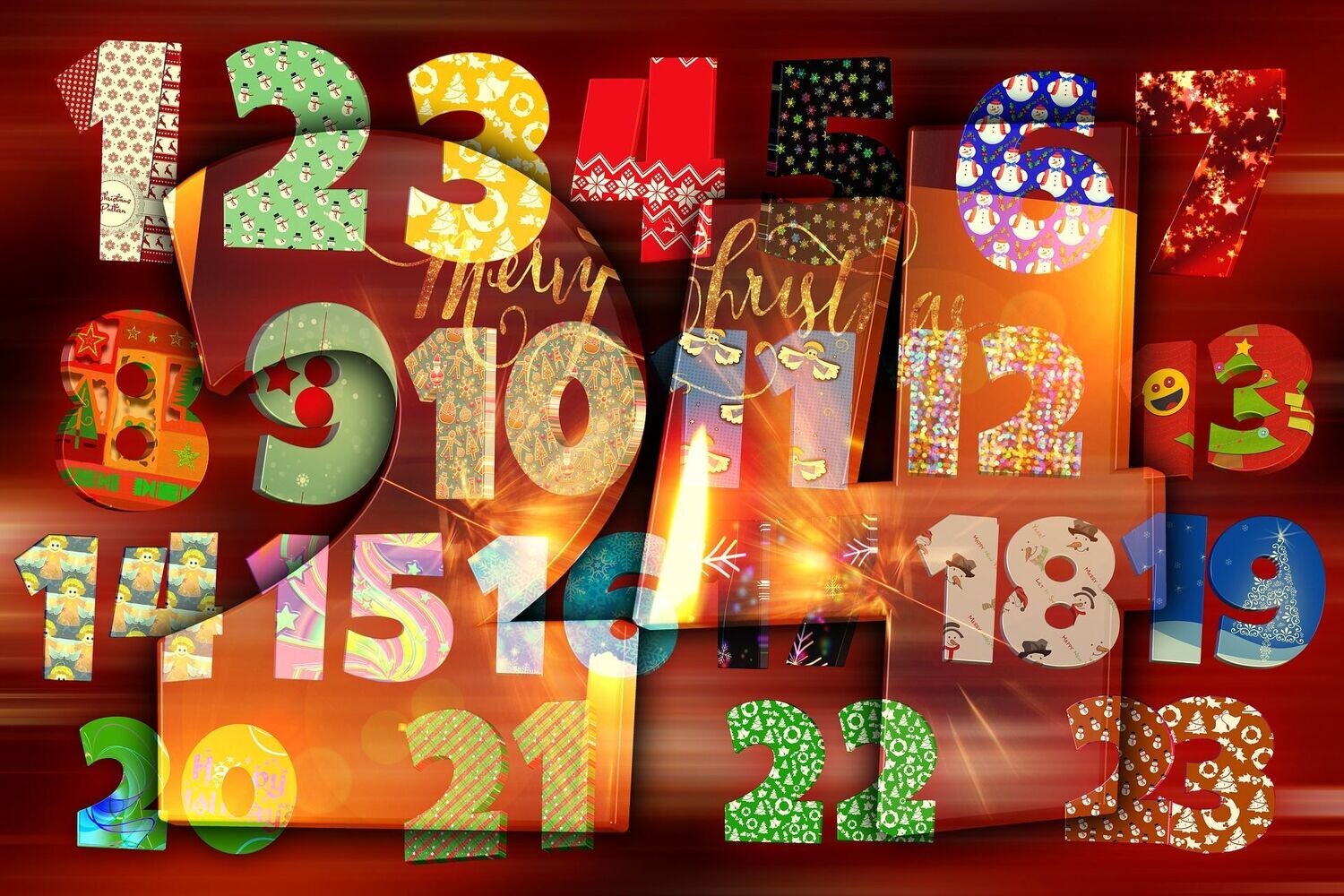 Adventskalender mit 24 Teilen 2025