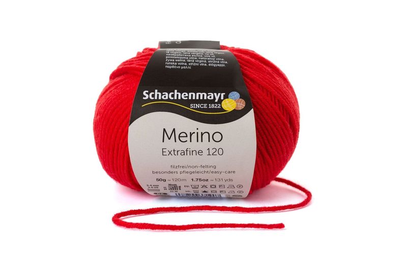 Merino Extrafine easy care - 120m - Farbe Tomate 00130 Merino Extrafine easy care - 120m - Farbe Tomate 00130