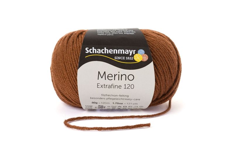 Merino Extrafine easy care - 120m - Farbe Schoko 00111 Merino Extrafine easy care - 120m - Farbe Schoko 00111