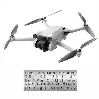 Placa identificativa para Dron