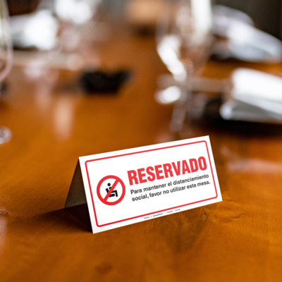 Table Tent - FAVOR DE NO UTILIZAR ESTA MESA Table Tent - FAVOR DE NO UTILIZAR ESTA MESA