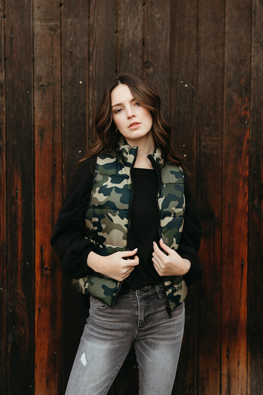 Camo Puffer Vest