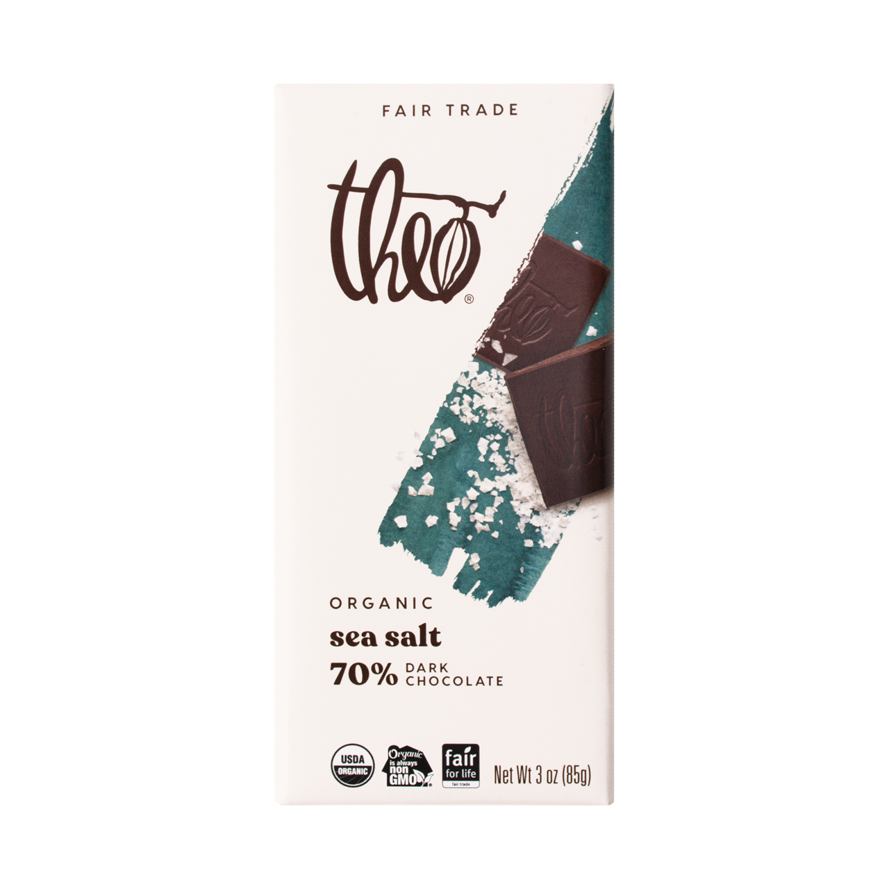 Theo Sea Salt 70% Dark Chocolate Bar Theo Sea Salt 70% Dark Chocolate Bar