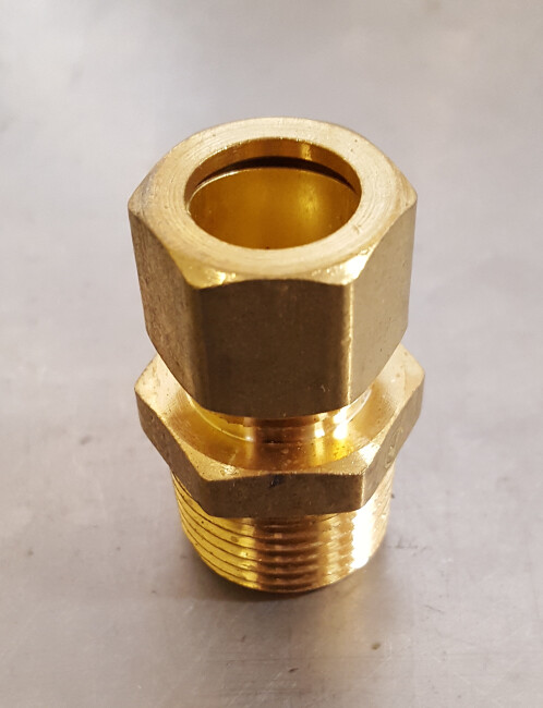 1/2" Compression x 1/2" Male NPT - Brass