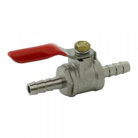 Ball Valve 1/4" Barbs - Inline