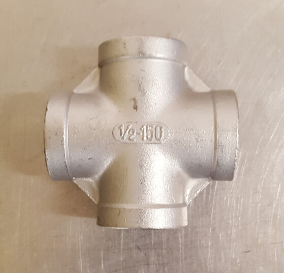 Cross 1/2" NPT - SS