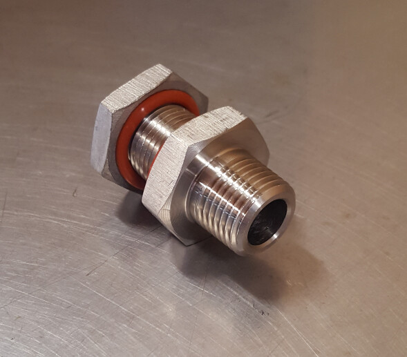 Weldless Bulkhead 1/2" NPT - SS