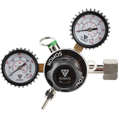 KOMOS Premium Dual Gauge CO2 Regulator