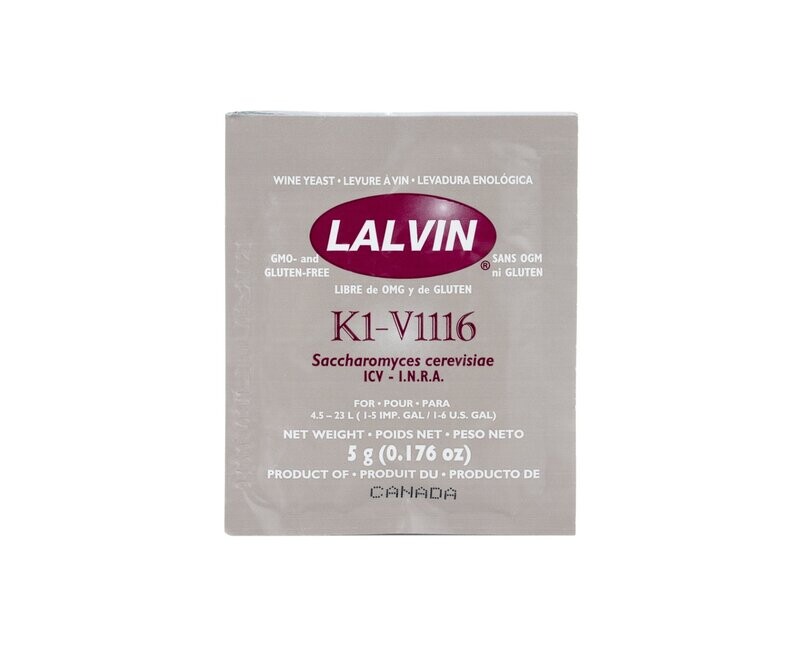 Lalvin K1V-1116 Wine Yeast, 5g