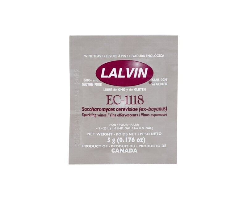 Lalvin EC1118 Dry Wine Yeast, 5g
