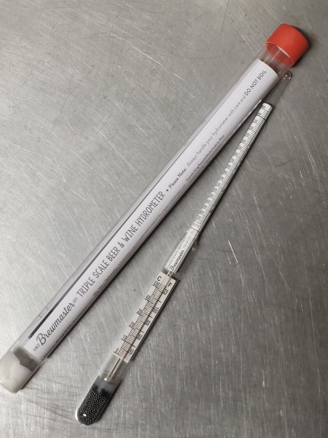 Hydrometer - Triple Scale w/Built-in Thermometer