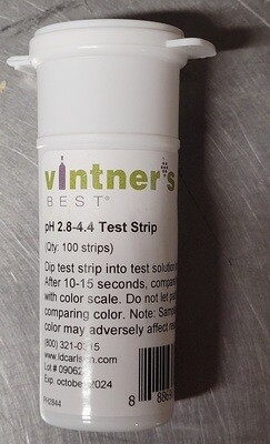 pH Test Strips (Wine) - 100 Count