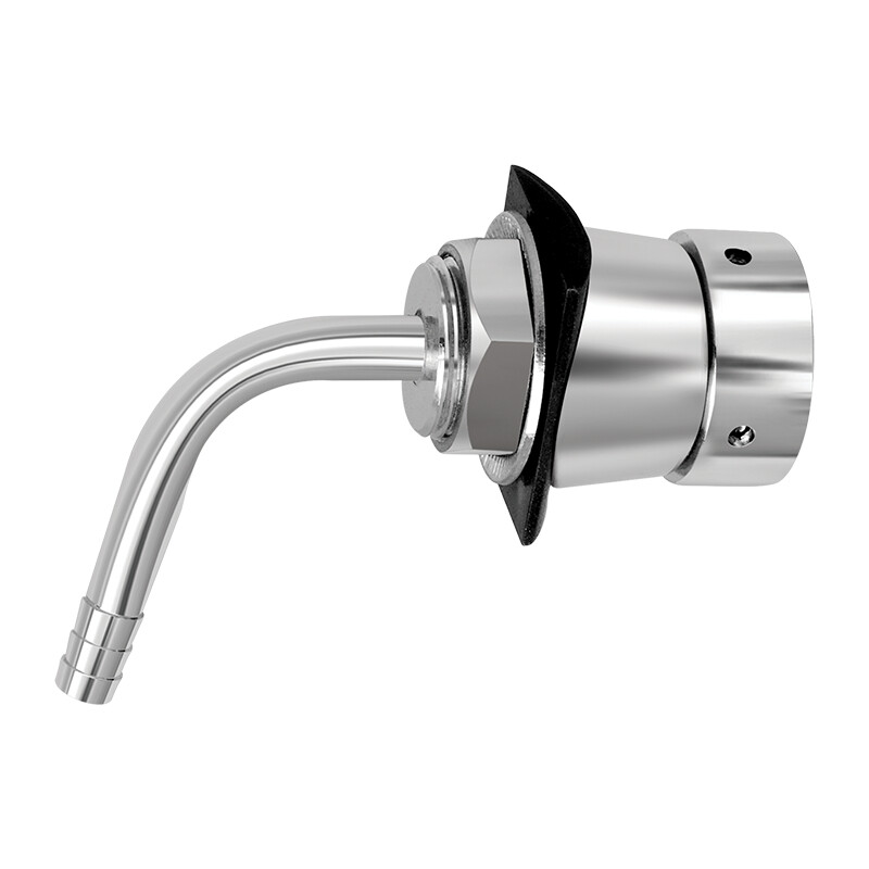 1.75" Column Shank, 3/16" Bore, 1/4" 90° Barb, Chrome