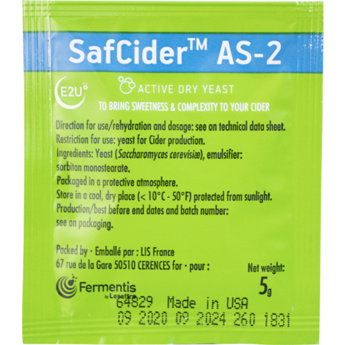 SafCider AS-2 Dry Yeast
