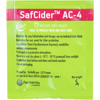SafCider AC-4 Dry Yeast
