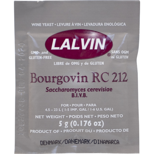 Lalvin Bourgovin RC 212 Dry Wine Yeast, 5g