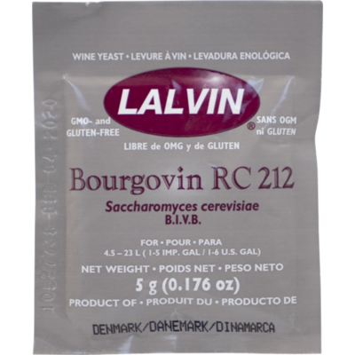 Lalvin Bourgovin RC 212 Dry Wine Yeast