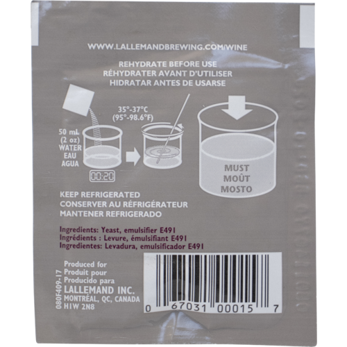 Lalvin D47 Dry Wine Yeast, 5g [BEST BEFORE 2024.09]