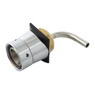 Column Shank, 1/4" Bore, 5/16" 90° Barb, Chrome
