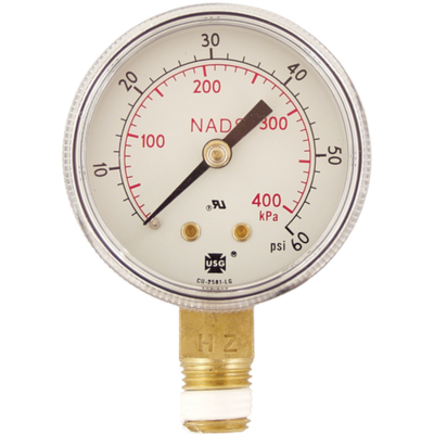 Replacement CO2 Regulator Gauge, 0-60psi